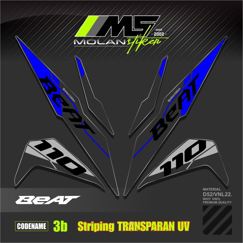 Decal Sticker Striping Variasi Transparan Uv Beat Esp Malaysia Striping Transparan Uv Beat Esp Cbs I