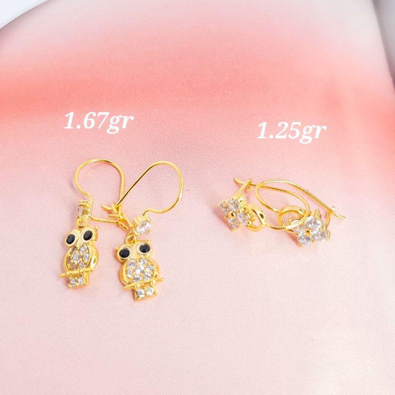 Anting Emas Terbaru‼️ Hooks Dewasa Bintang Emas Asli Kadar 375