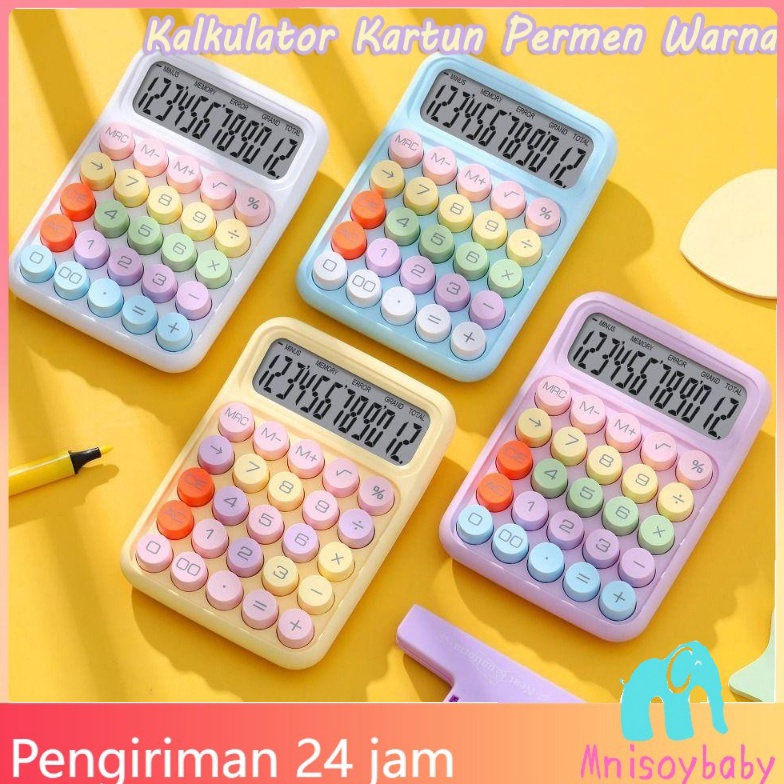 

KODE I45Q CODKalkulator Kawaii Korea Kartun Permen Warna Keyboard Mekanik Senyap Layar Besar Portable Mudah Digunakan Kalkulator Untuk Kantor Desktop Kalkulator Belajar Keuangan