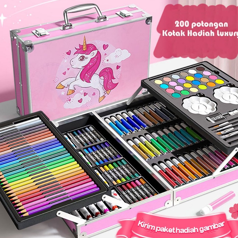 

Free Shipment Pena Cat Air Anakanak 145 Kotak Aluminium Set Kuas Perlengkapan Alat Tulis Seni Pena Warna Produsen Grafiti Grosir