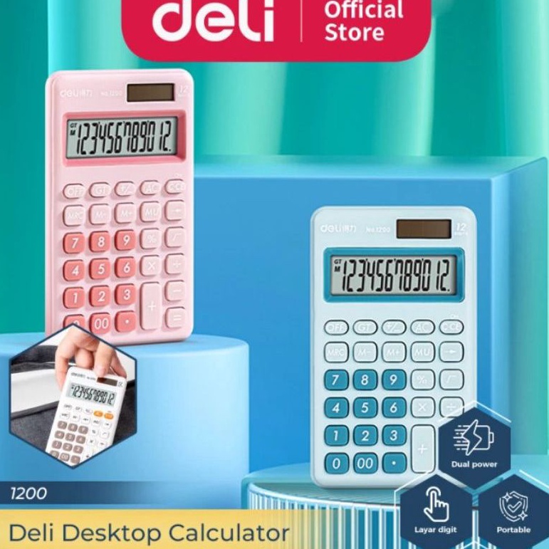 

Kirim Sekarang Deli Mini Desktop Calculator Kalkulator Meja Mini Portable Dual Power 3 Warna 12