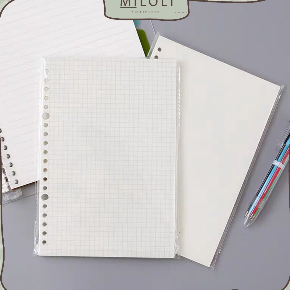 

Murah Bulan Ini MILOLI Isi Binder A5 2 Lubang Bergaris Refill Binder Kertas Binder E5