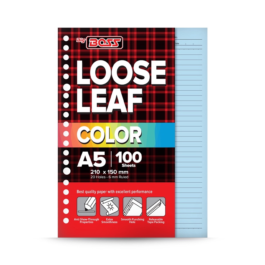 

Model Terkini BigBoss Loose Leaf A5 1 Lembar Rainbow BBO LL 1 A5 RBW