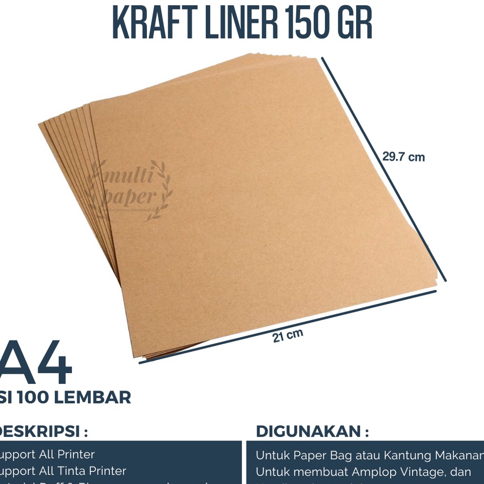 

Kejar Promo Kertas Kraft A4 Liner 15 gsm isi 1 lembar Kertas Kraft Liner A4 15 gsm