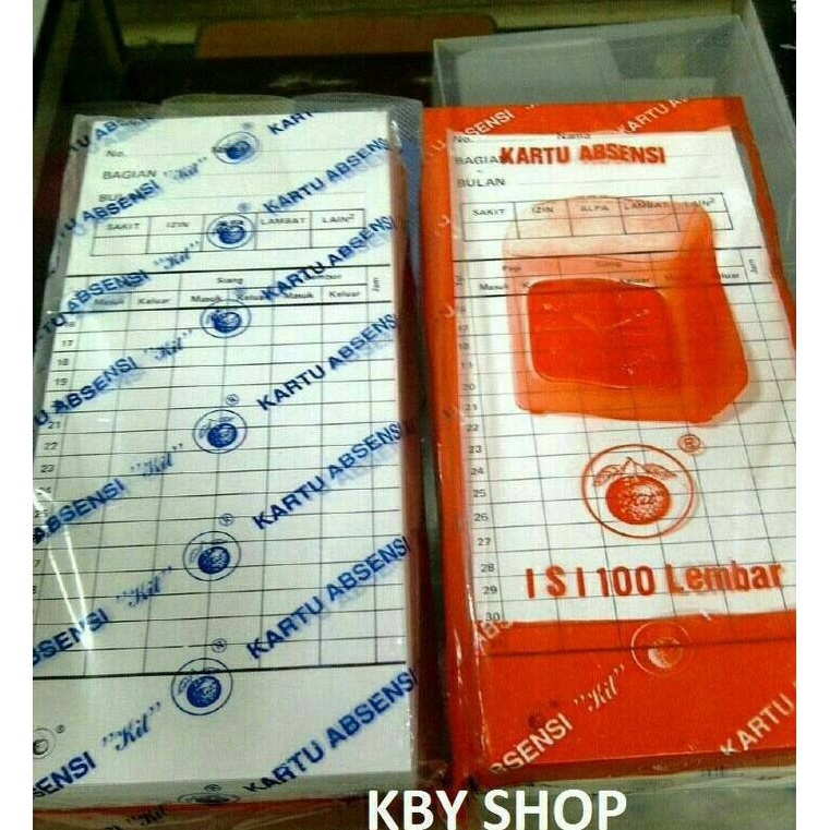 

Garansi Tukar Baru KARTU ABSENSI ISI 1 LEMBAR GROSIR TERMURAH