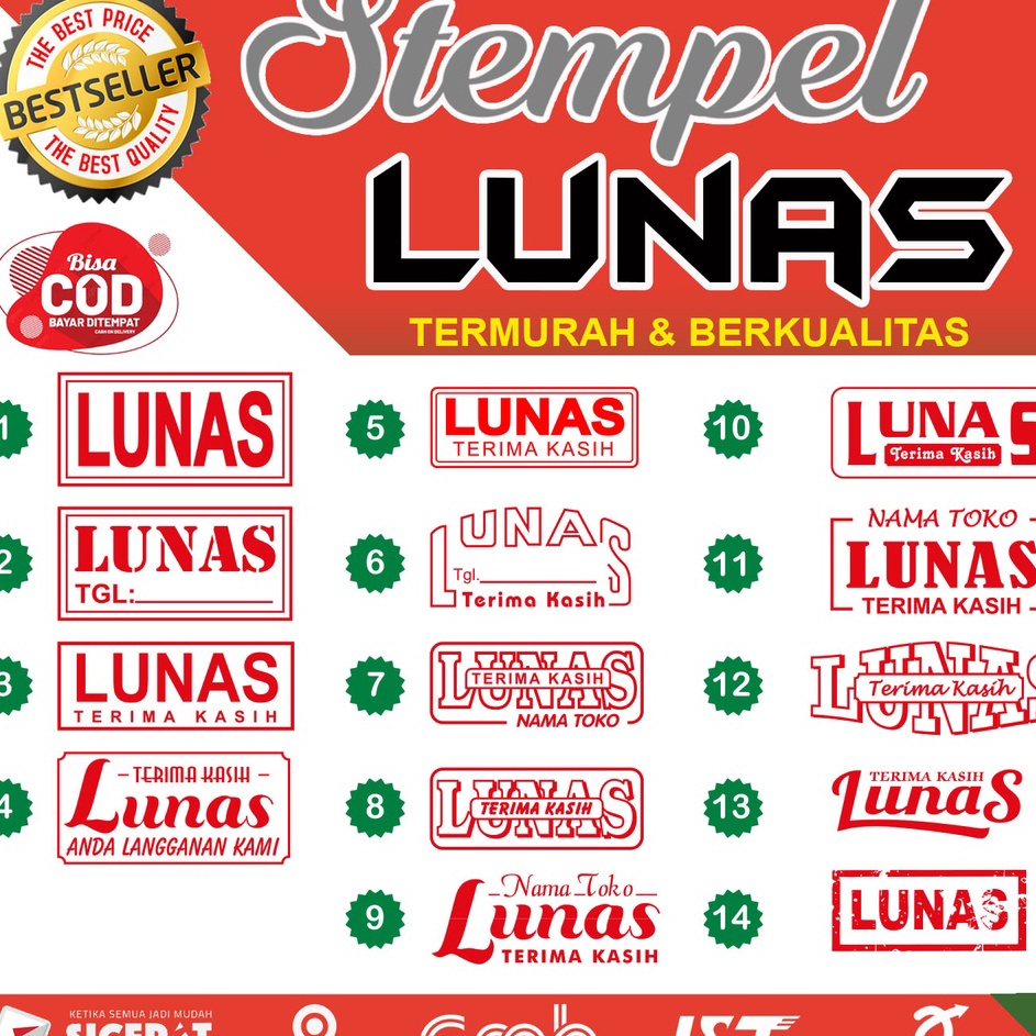 

Paling Dicari STEMPEL LUNAS OTOMATIS 1 WARNA MURAH AWET
