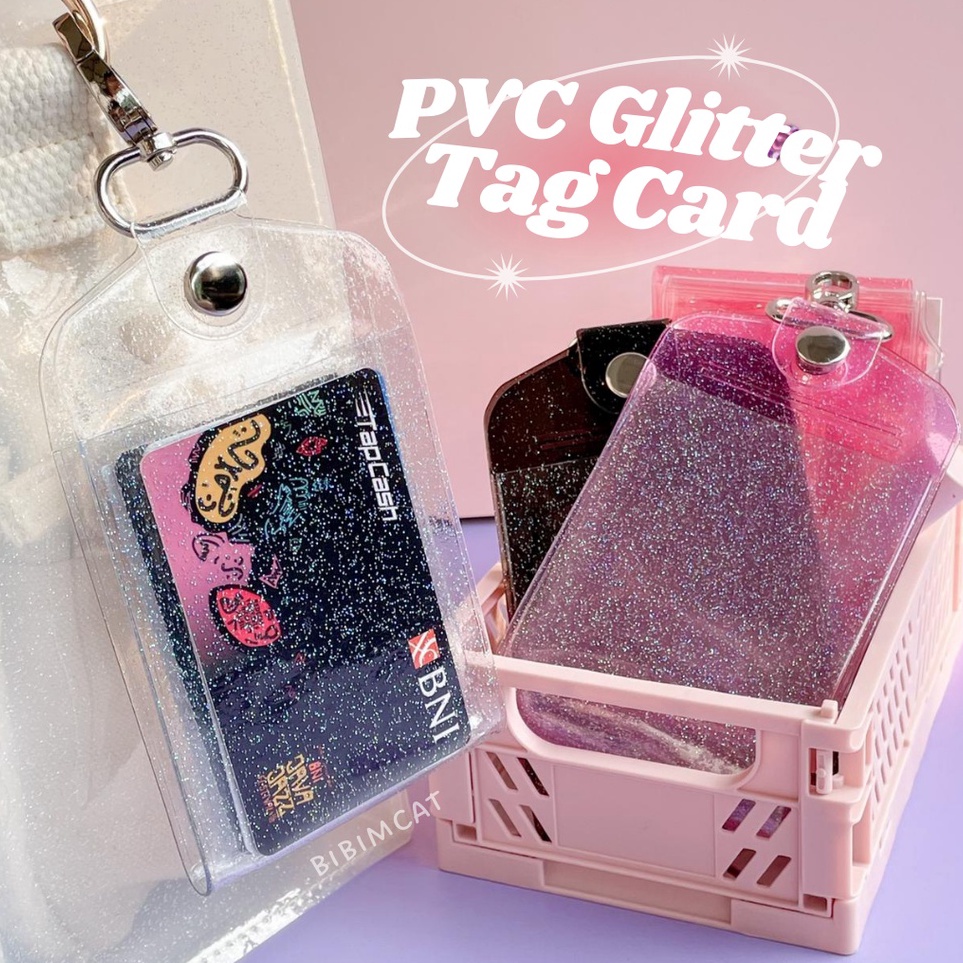 

Grosir Terupdate PVC Glitter Tag Card Gantungan Tas Kartu ID Card Holder
