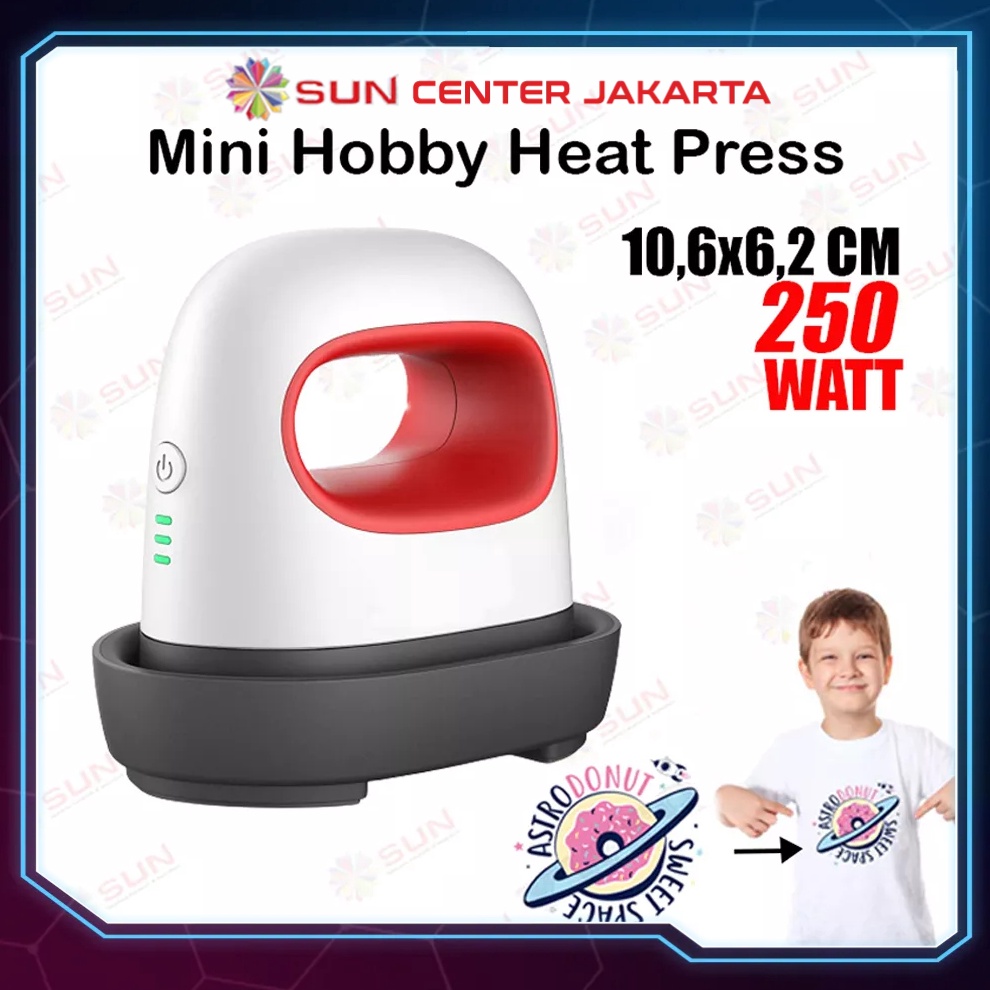 

KODE X73O Mesin Sablon Mini Hobby Heat Press Sablon Press Lengan Saku Baju Topi Sepatu