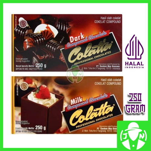 

Coklat Batang Colatta 250gr | Cokelat Hitam Compound 250gr | Dark Compound Chocolate 250gr