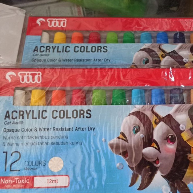 

Stock Terupdate Cat Acrylic 12 warna Titi Joyko