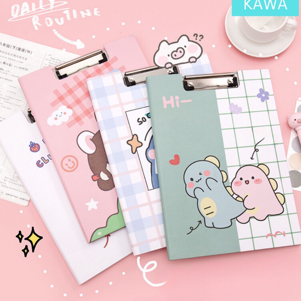 

Good Sale KAWA Papan Clipboard With Cover Papan Ujian Papan Jalan Aesthetic Karakter Lucu