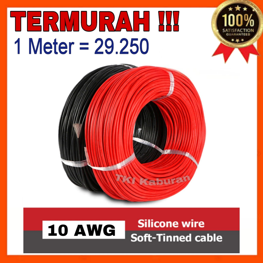 Kabel AWG 10 Awg silicone per 1 meter Extra Soft Silicon High Temperature awg 8 awg 10 awg 12 awg8 a