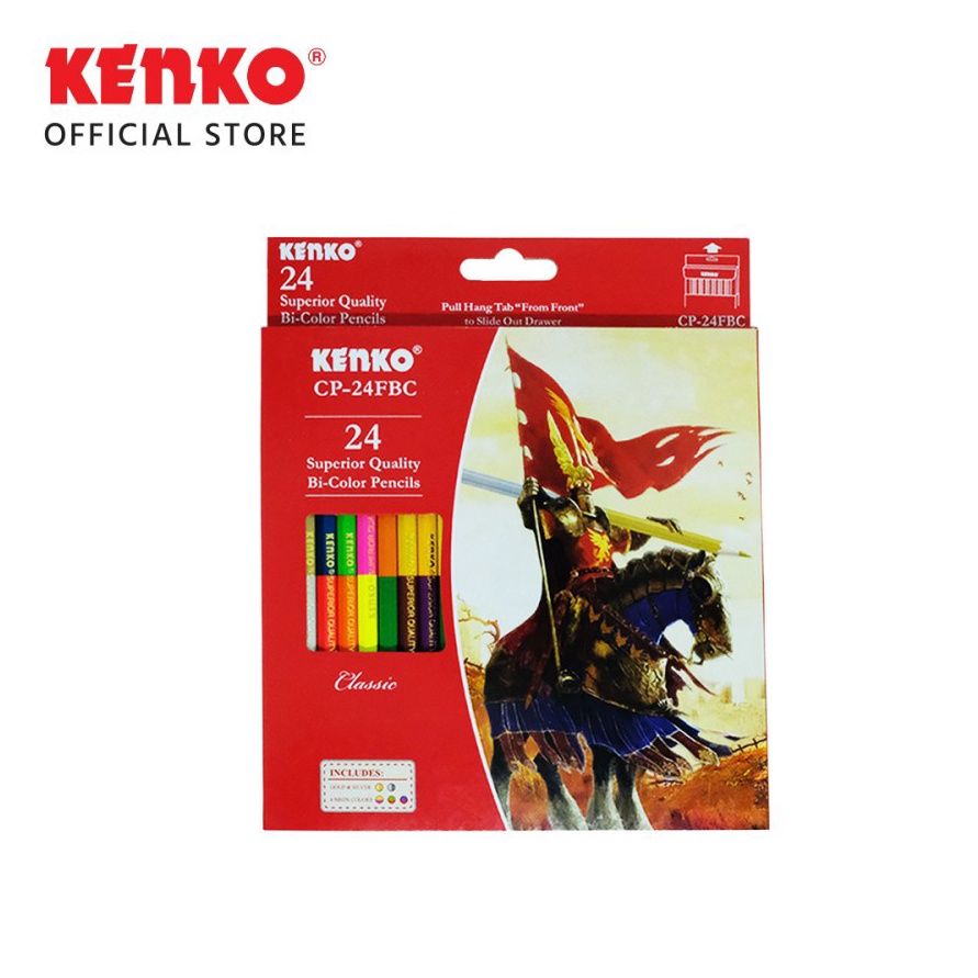 

KODE T58W Pensil Warna KENKO Bicolor 48 warna Coloring Pencil