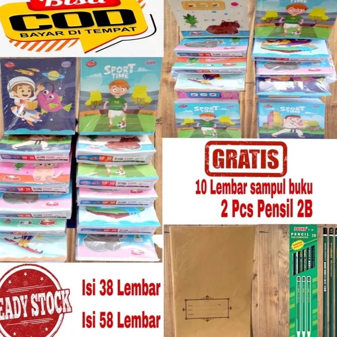 

Super Laris Manis PROMO GRATIS BUKU TULIS SIDU ISI 1 PCS BUKU GRATIS 1 PCS SAMPUL COKLAT 2 PCS PENSIL 2B