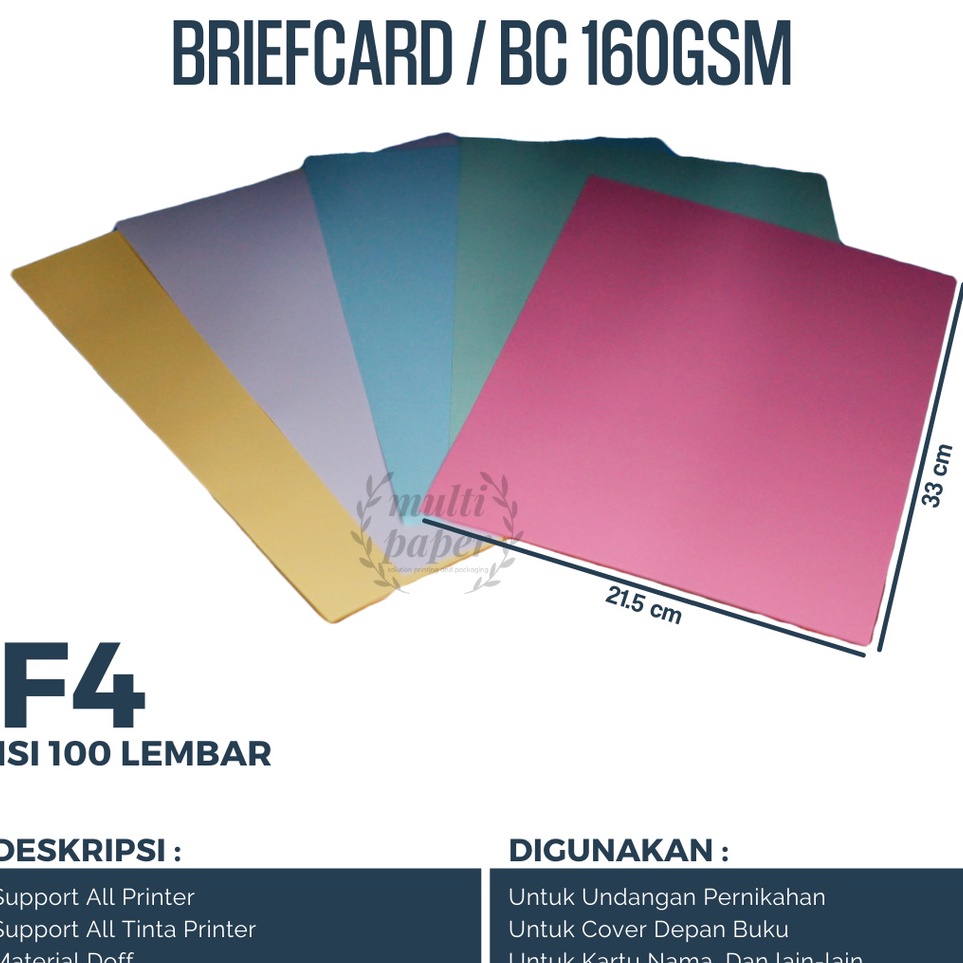 

Hot Now Kertas BC F4 16 gsm isi 1 lembar Kertas Brief Card F4