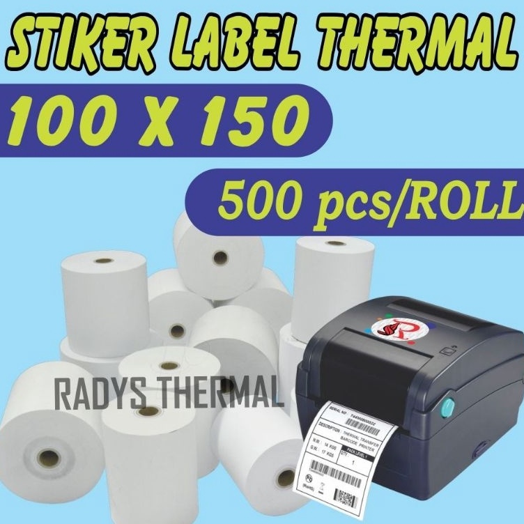 

Hadir Promo KERTAS THERMAL 1X15 ISI 5PCS STICKER THERMAL STIKER LABEL A6