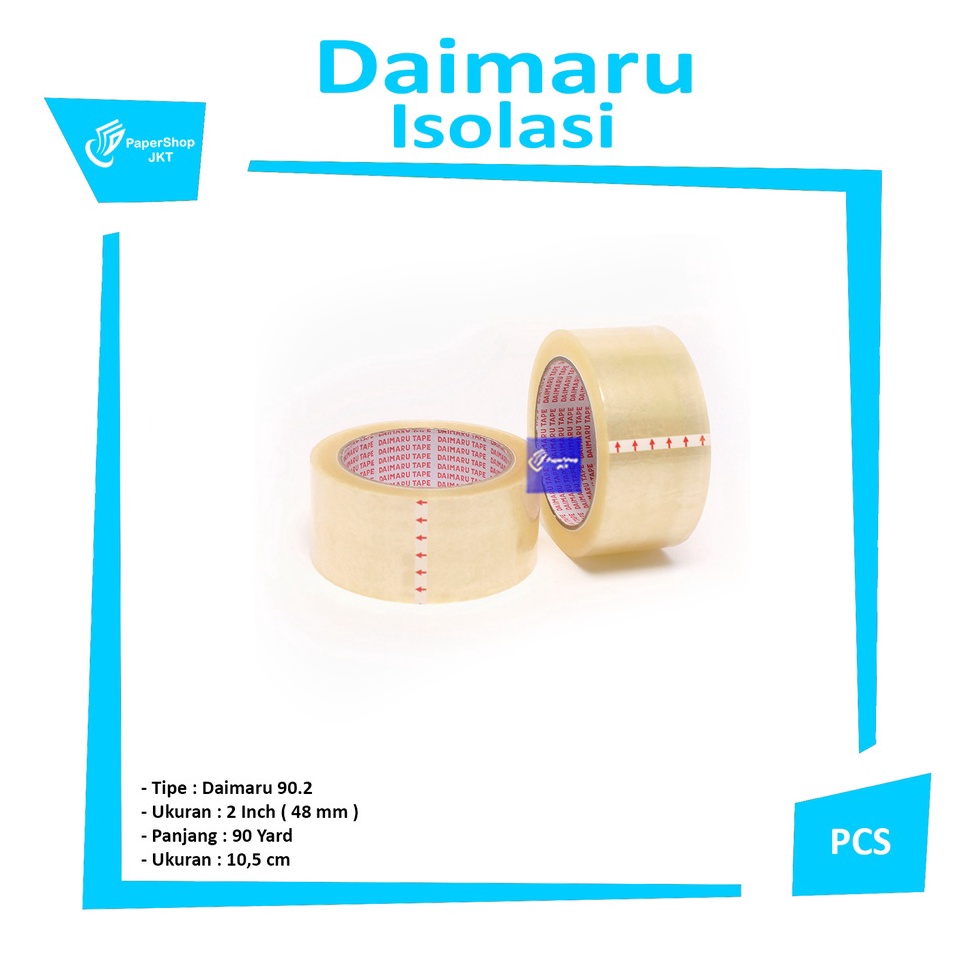 

Murah Terpopuler DAIMARU Lakban Bening 2 inch x 9 Yard Roll