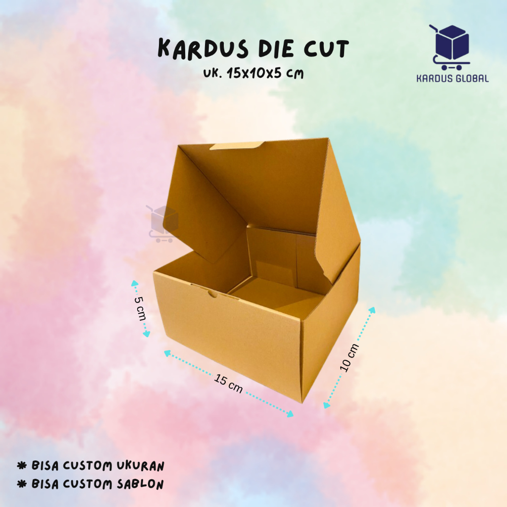 

KARDUS DIE CUT POLOS BARU UKURAN 15X10X5 CM