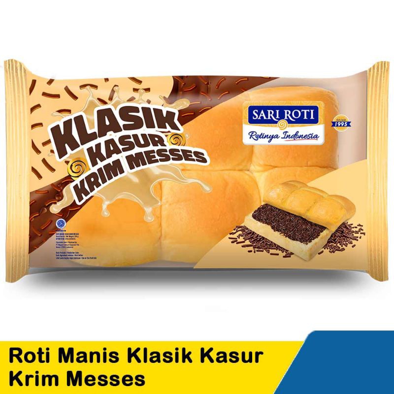 

sari roti klasik kasur meses cokelat