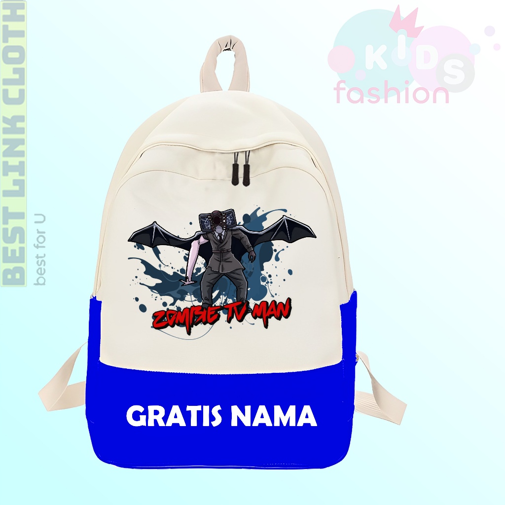 Tas Ransel Anak Sekolah Skibidi Zombie TV Man Skibidi Toilet ZOMBIE Universe Free Nama