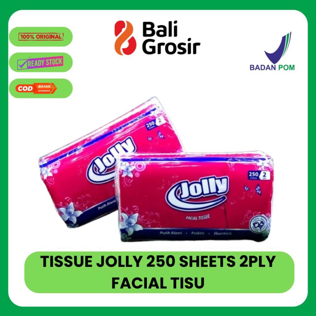 BALI GROSIR - Tissue JOLLY 250 sheets 2ply facial tisu