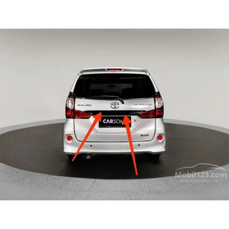 Trunklid Lis List Pintu Bagasi Black Chrome Avanza Veloz 2016-2018 Origin Toyota