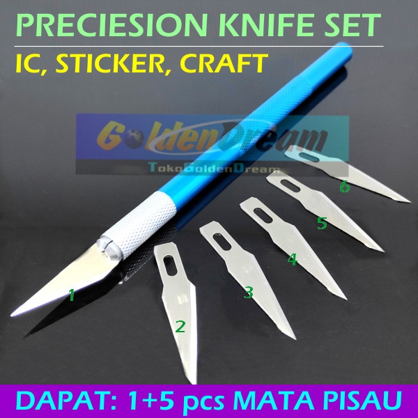 

Pisau IC Precision Knife Craft Sticker Exacto Hobby Blade Potong Xacto