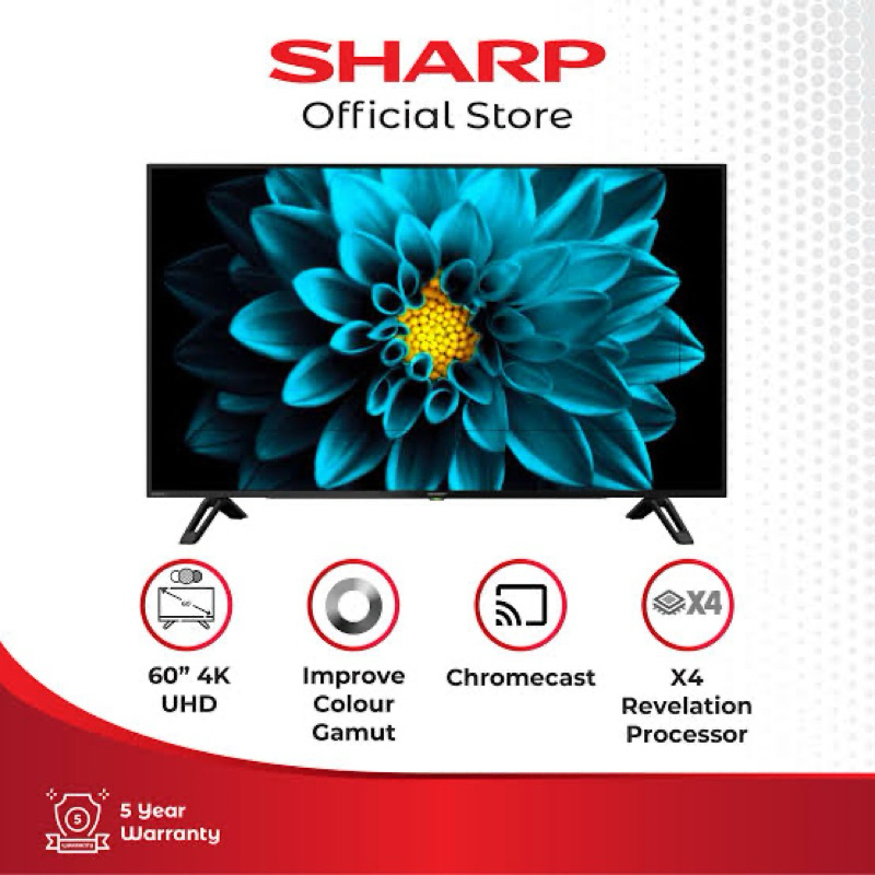 ANDROID TV SHARP 4K 60INCH LED SMART SHARP 60 INCH ANDROID TV SHARP 60DK SMART TV ANDROID SHARP 60INCH
