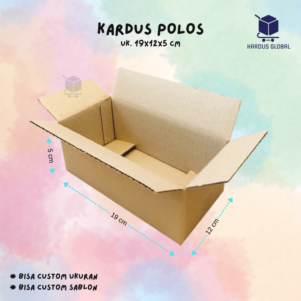 

KARDUS BOX POLOS BARU UKURAN 19x12x5 CM