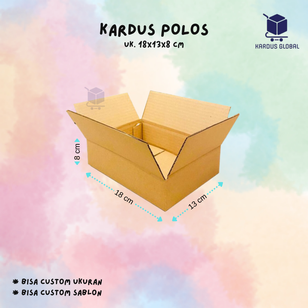 

KARDUS BOX POLOS BARU UKURAN 18x13x8 CM
