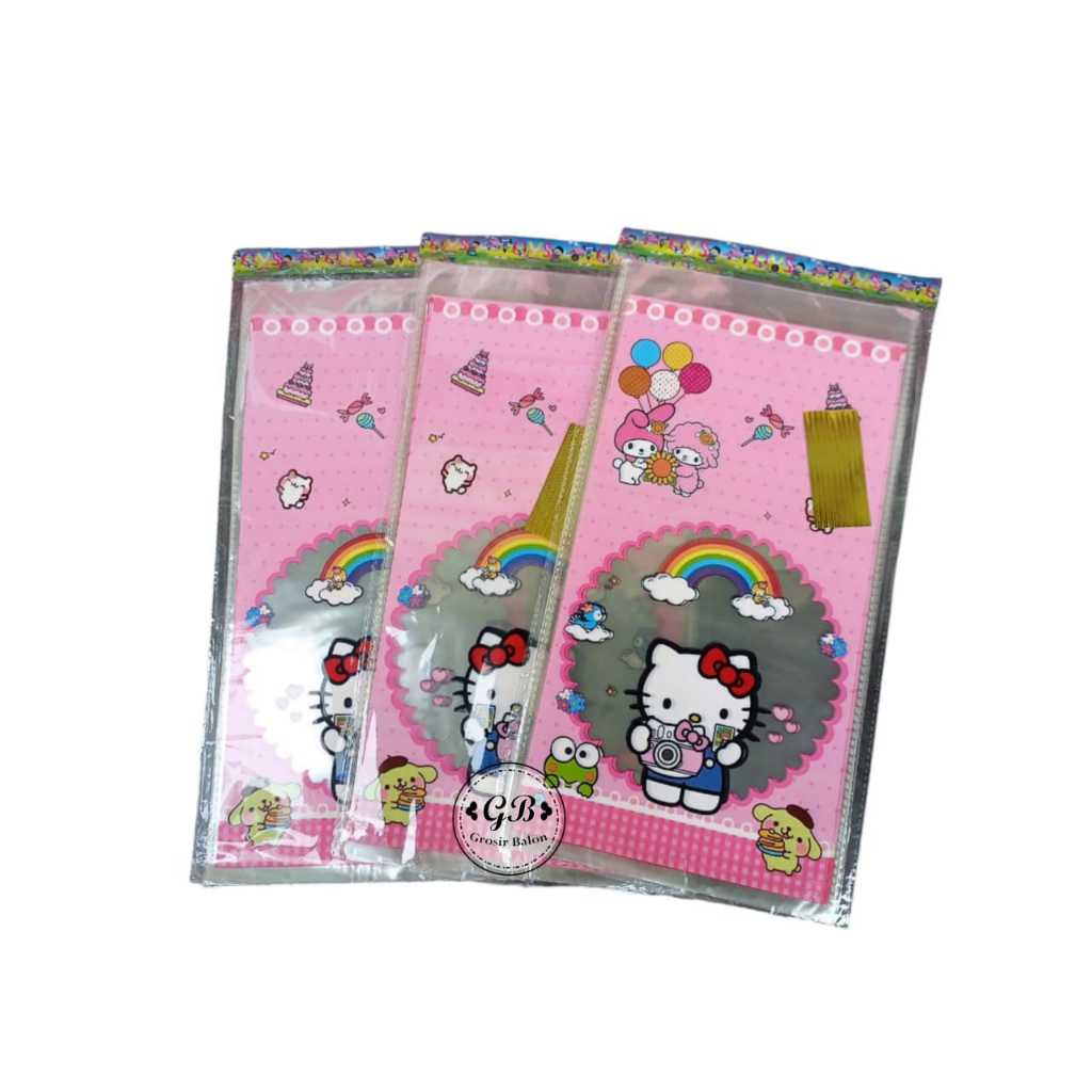 

OPP PLASTIK SNACK KARAKTER HELLO KITTY BARU /OPP PLASTIK SNACK | PLASTIK BINGKISAN ULANG TAHUN / 1PACK ISI 10PCS UKURAN 20 x40CM