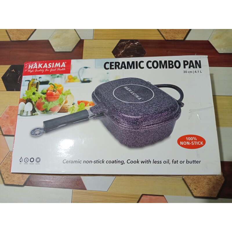Hakasima ceramic combo pan(wajan serbaguna)