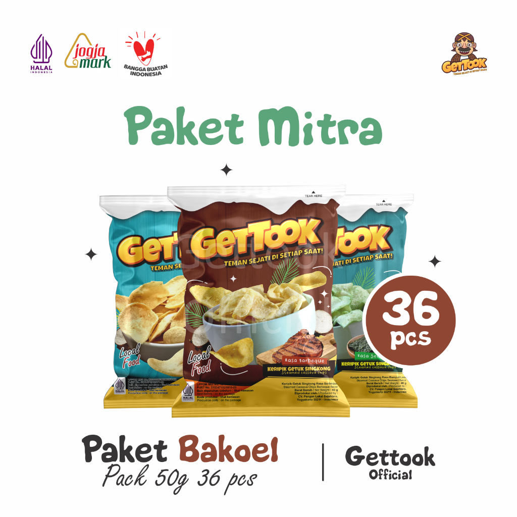 

Gettook Keripik Getuk Singkong Paket Hemat 36 pcs Pillow Pack