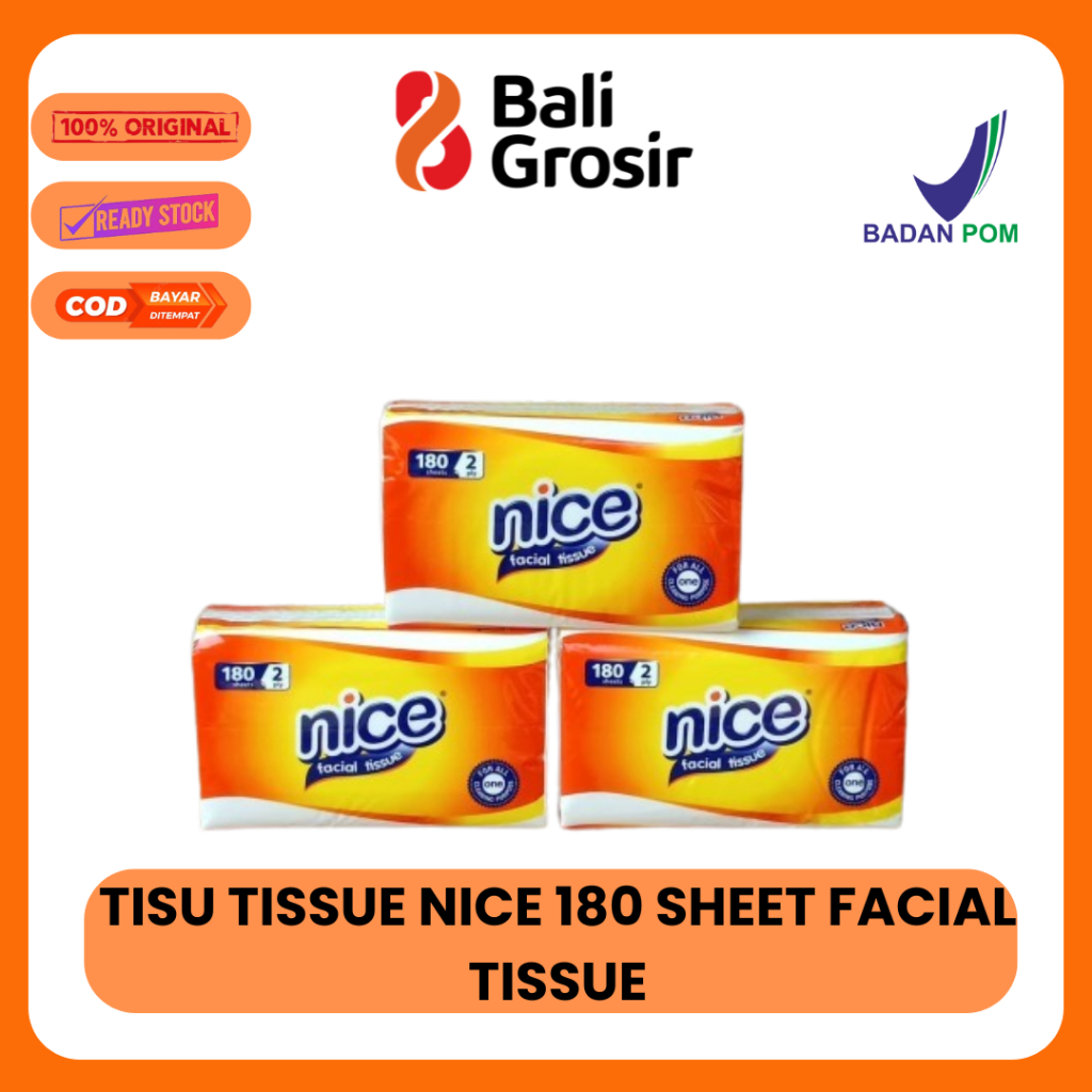 BALI GROSIR - Tisu Tissue NICE 180 sheets Facial Tissue