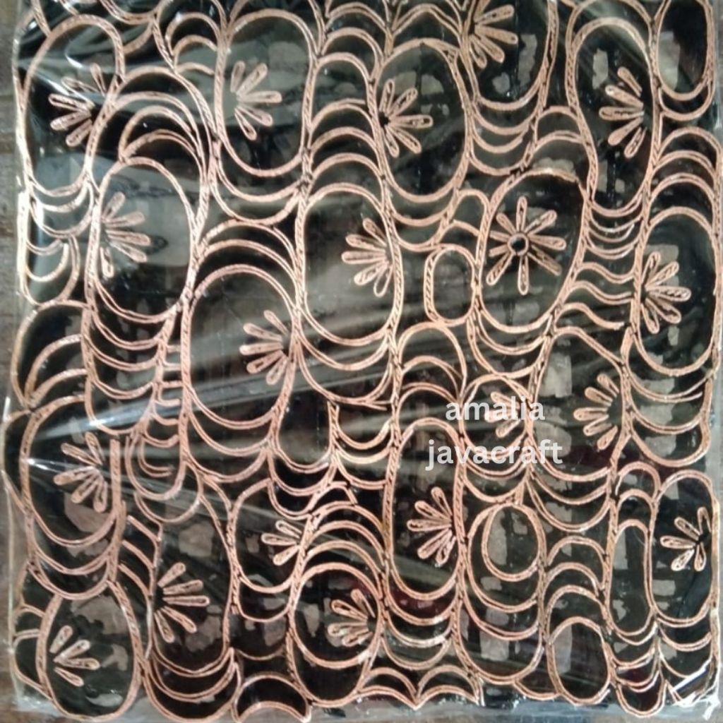 alat cap batik tembaga motif abstrak bulat 05 canting cap batik hiasan dinding