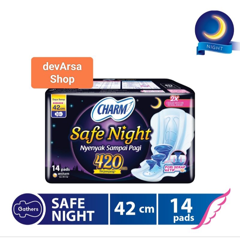 CHARM SAFE NIGHT 42 CM / 42cm isi 14