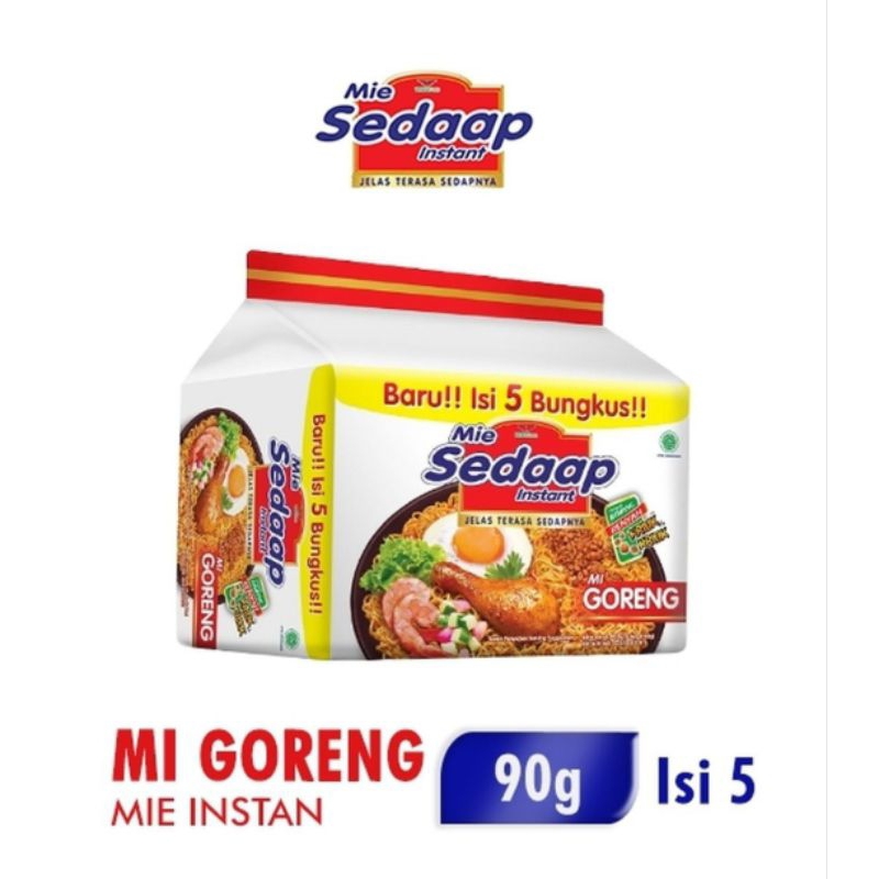 

MIE SEDAAP GORENG isi 5 90gr mie murah grosir