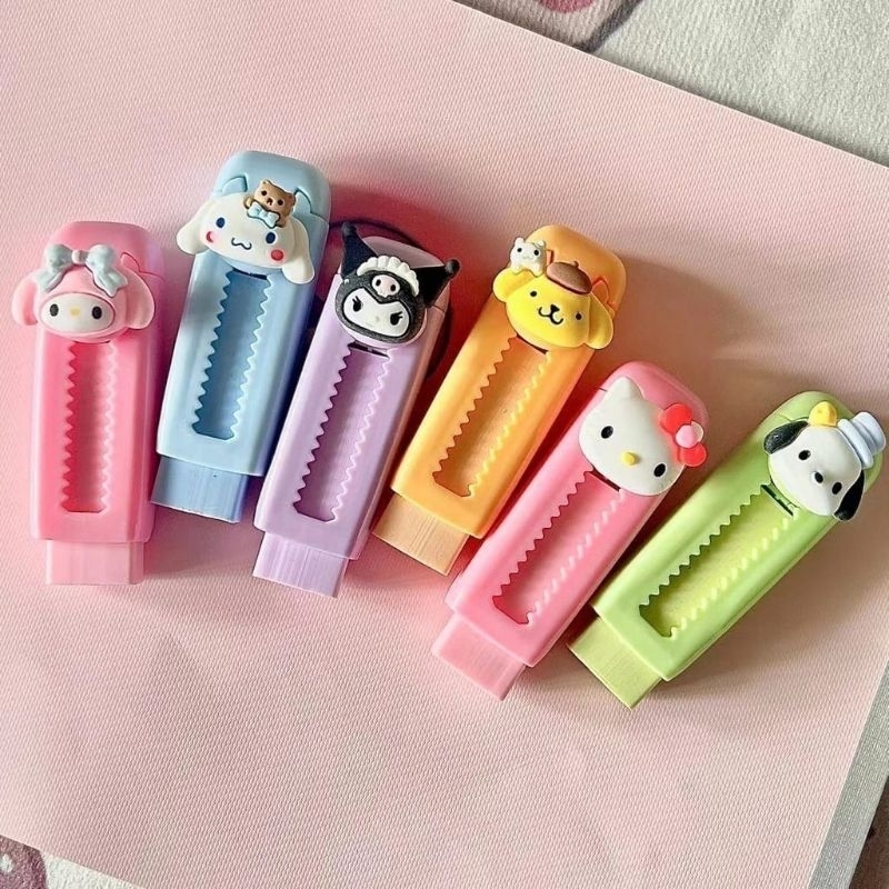 

PENGHAPUS PENSIL DORONG TARIK SANRIO LUCU / PUSH PULL ERASER MOTIF SANRIO