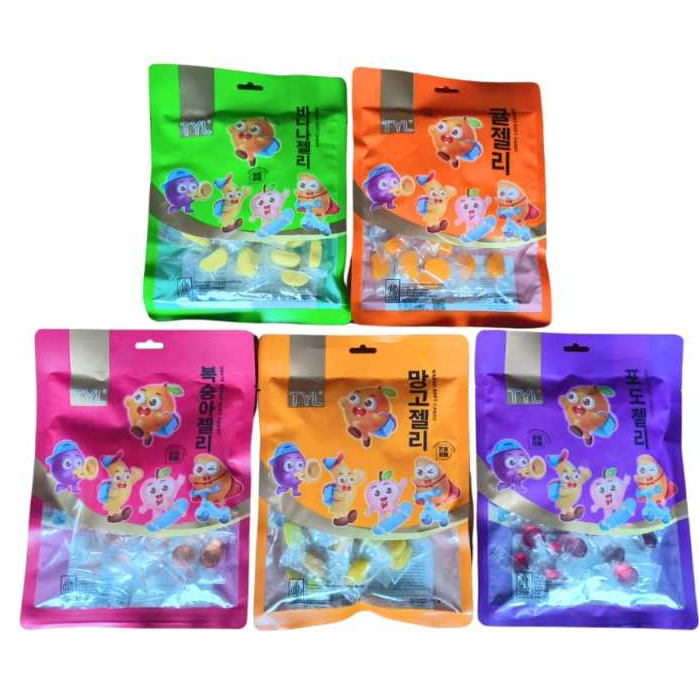 

TYL Baopi Gummy Soft Candy Permen Lunak Rasa Buah Mangga Peach Orange Grape Banana 100g