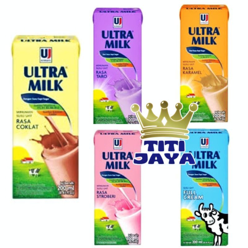 

SUSU ULTRA MILK 200ML COKLAT STRAWBERRY CARAMEL VANILA MOCA TARO UNGU UHT KOTAK STROBERI JAJAN SNACK BISKUIT ANAK