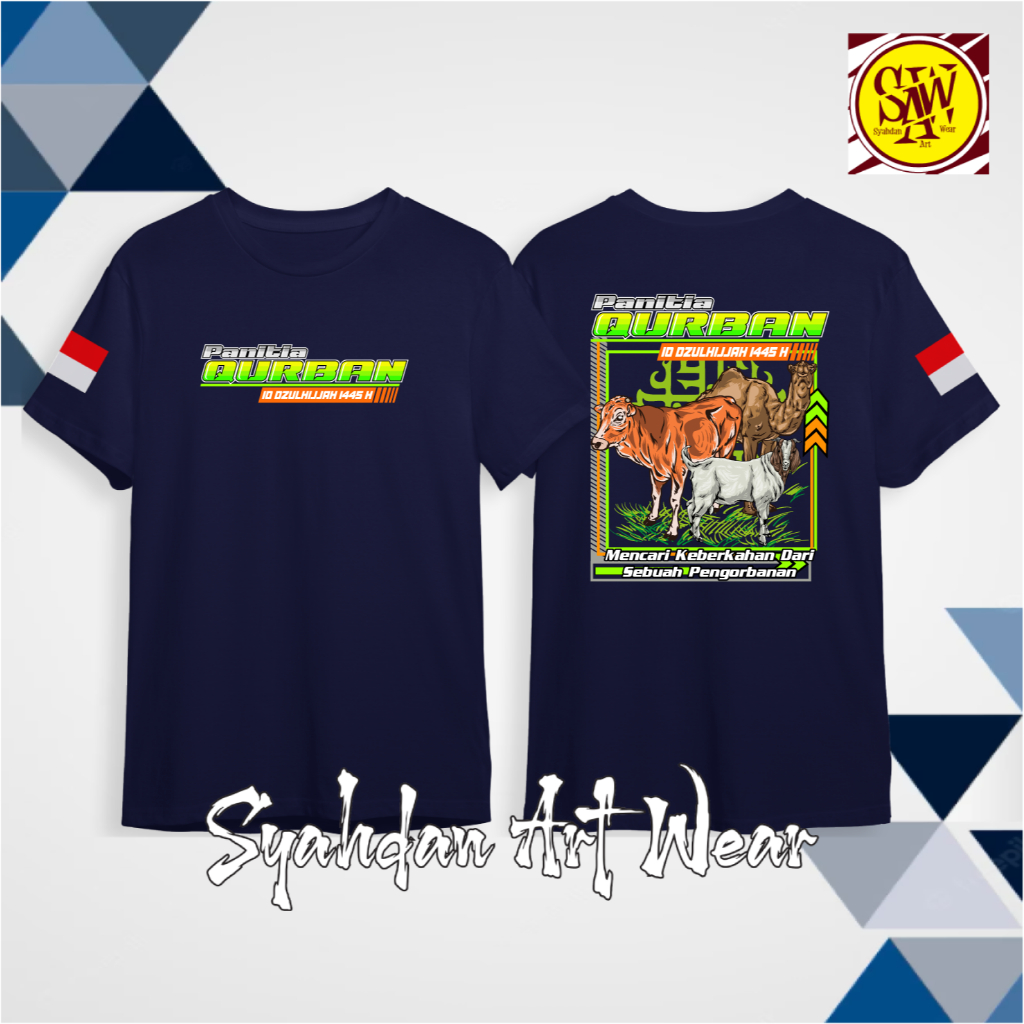 KAOS PANITIA QURBAN 10 DZULHIJJAH SAPI KAMBING UNTA IJO OREN / Kaos Panitia Qurban 2024 / Syahdan 9