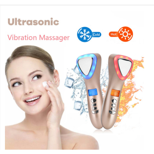 MURAH Original Ultrasonic Cryotherapy LED Hot Cold Hammer Facial Lifting Vibration Massager Face Ult