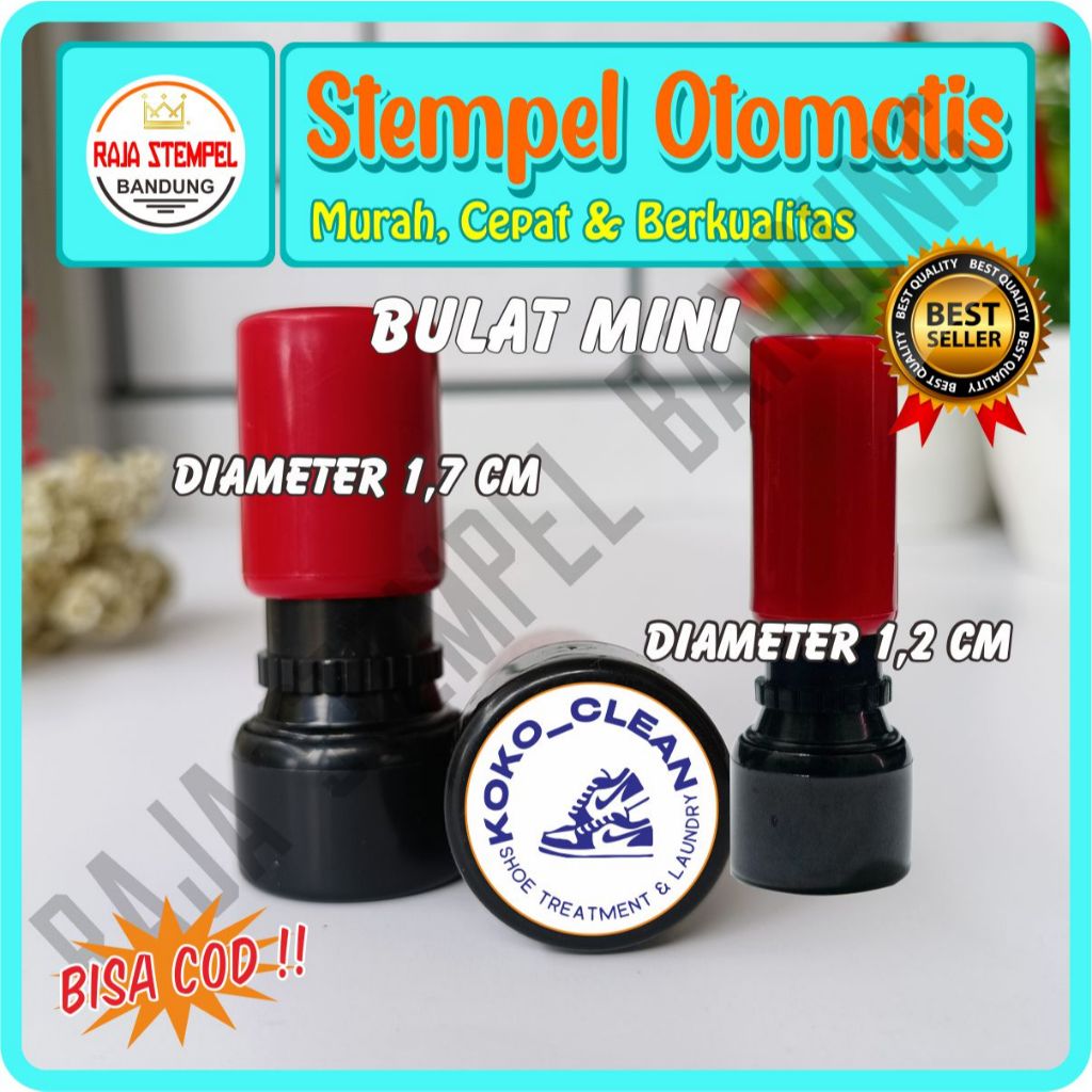 

Stempel Flash Bulat 1,7 CM, Stempel lunas kecil voucher/vocer, stampel online shop, stample paket