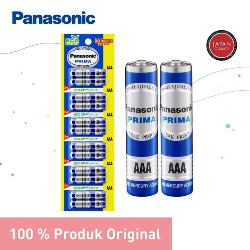 Y&M R PANASONIC METAL UM-3EB/S Batu Batt AAA A3 KECIL / A2 AA BESAR Brand JAPAN QUALITY Green 1.5V 1