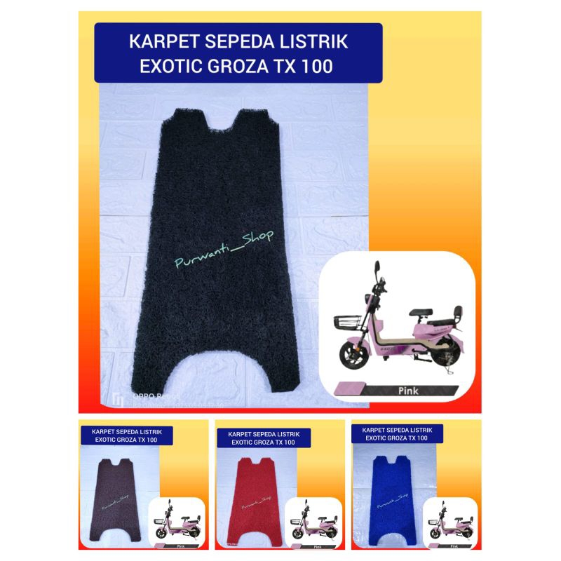 Karpet Sepeda Motor Listrik Exotic Groza TX 100 Serabut