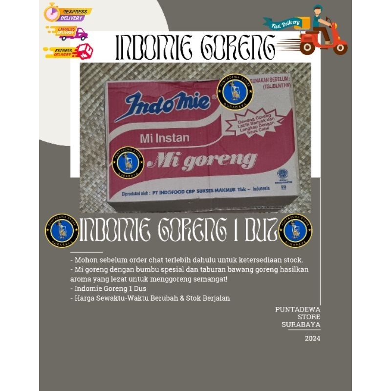 

Indomie Goreng 1 dus = 40 pcs/bks | INDOMIE GORENG 1 dus/karton murah instan