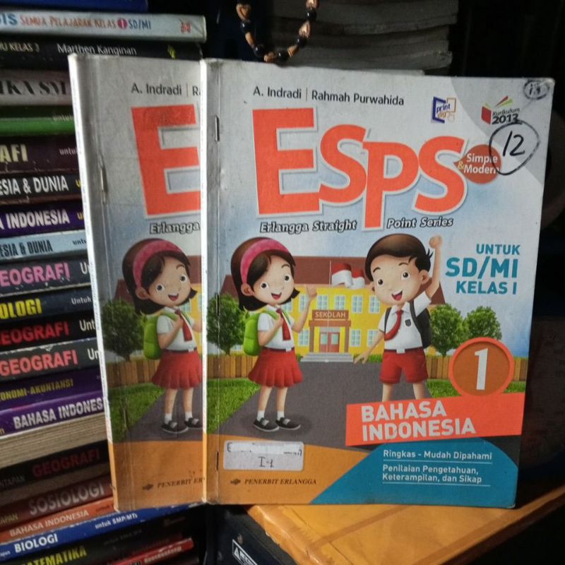 BUKU ESPS BAHASA INDONESIA UNTUK SD KELAS 1 REVISI K13 PENERBIT ERLANGGA