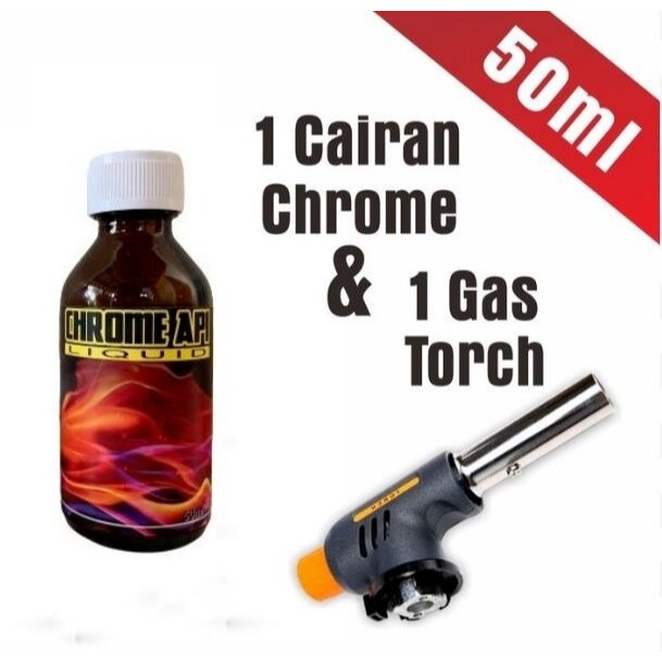 CAIRAN CHROME API ATAU CHROME BAKAR PLUS GAS PORTABLE GAS TORCH 50ml