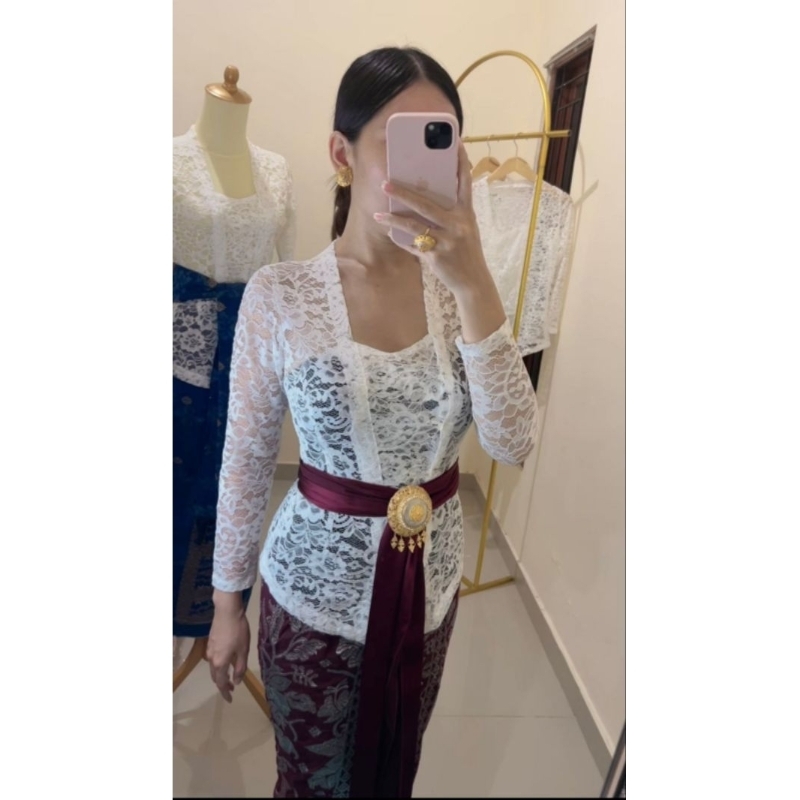 Kebaya brokat rose (kebaya saja) | Kebaya Putih Kebaya Jadi Kebaya Brokat Kebaya lengan Panjang