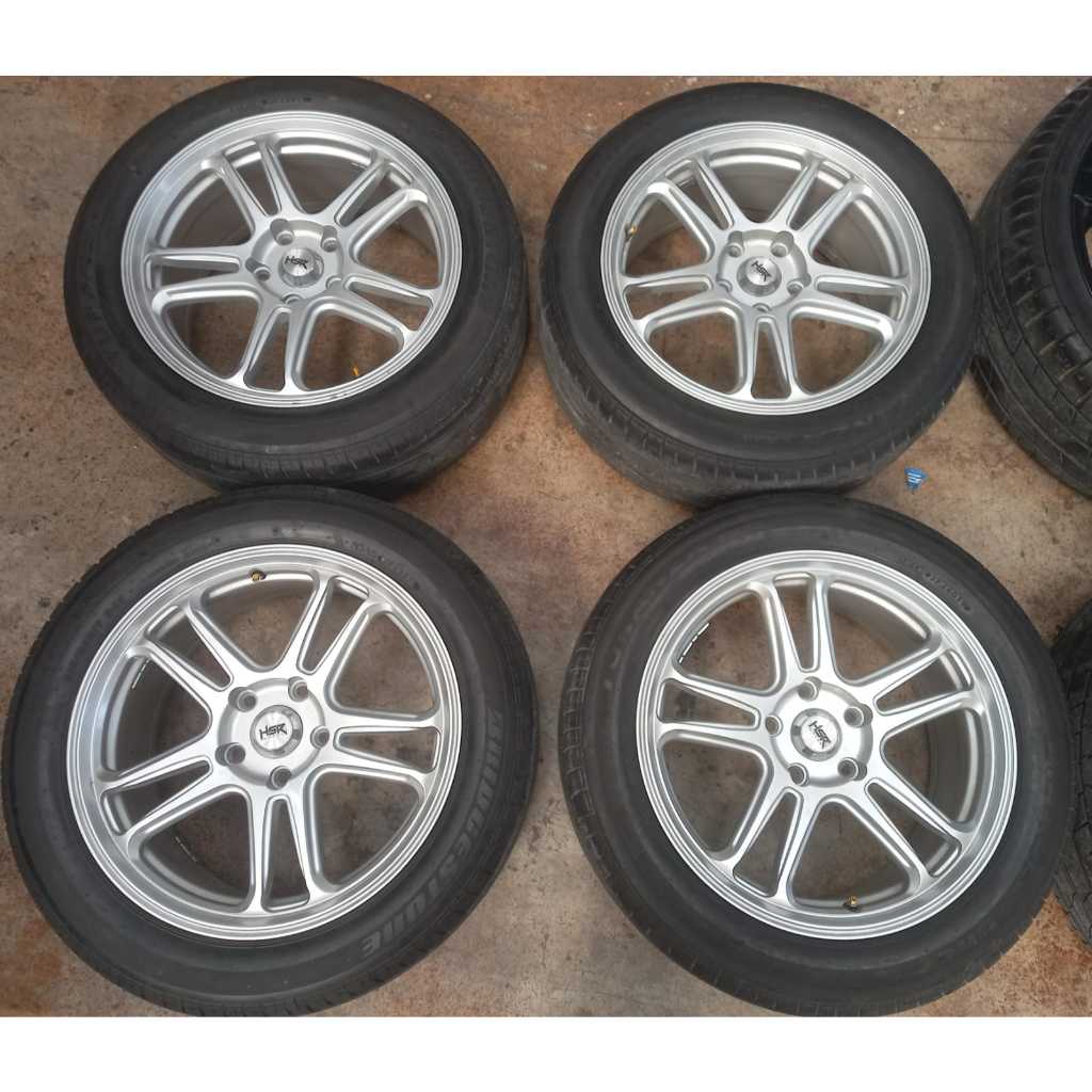 VELG MOBIL BEKAS HSR NX SPO RING 17 LEBAR 7,5 5X114 ET 45+BAN BS 215 55 R17 VELG UNTUK HRV INNOVA TE